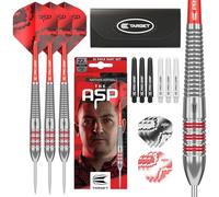 Target Darts Nathan Aspinall Ottone Punta in Acciaio Set di Freccette, 22G | Freccette a Punta Fissa, Aste PRO Grip, Alette PRO Ultra Dart N. 2, Custodia da Parete e Accessori Professionali Extra