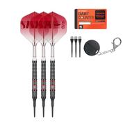 Target Darts Nathan Aspinall Punta Morbida 95K Freccette Set, 18G | 95% Tungsteno Freccettes, K-Flex N. 2 Aliette e Aste, Nero Pixel Tips & Svizzero Titanio Conversione Acciaio Punti | Player Edition