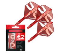 Target Darts Nathan Aspinall The Asp K-Flex Volo e Albero Sistema, Rosso | N. 2Kflex - Corto (19mm) Voli e Aste all-in-One K Flex, Accessori Professionali per Freccette