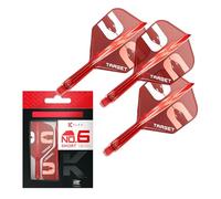 Target Darts Nathan Aspinall The Asp K-Flex Volo e Albero Sistema, Rosso | N. 6 Kflex - Corto (19mm) Voli e Aste all-in-One K Flex, Accessori Professionali per Freccette