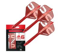 Target Darts Nathan Aspinall The Asp K-Flex Volo e Albero Sistema, Rosso | N. 6 Kflex - Medio (33mm) Voli e Aste all-in-One K Flex, Accessori Professionali per Freccette
