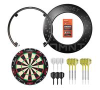 Target Darts Omni Set Completo per Casa | Sistema di Punteggio Automatico con Protezione per Pareti e Bersaglio TOR | Sistema di Illuminazione a LED | Freccette con Punta in Acciaio al Tungsteno 90%
