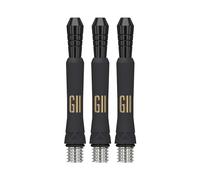 Target Darts Phil Taylor Gen 11 Power 9-Five Shaft, Alberi per freccette Raw Power in titanio confezione da 3 | Phil Taylor G11 Black Shaft Set, Accessori per freccette professionali - Lunghezza corta