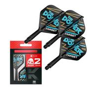 Target Darts Phil Taylor K Flex Voli e Sistema di Alberi, No.2 | Confezione da 3 Aste Kflex All In One, Player Edition Freccette Accessori | Asta per Freccette K-Flex - Corto (19mm)