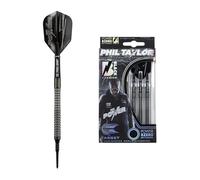 Target Darts, Phil Taylor Power 8 Zero Black P8Z3 - Set di Freccette morbide in tungsteno, 18 g, 80% tungsteno