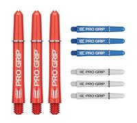 Target Darts PRO Grip Shafts - Set di 9 | 3 Colori, Blu/Bianco/Rosso | Intermedio, 41mm | steli per Freccette, Accessori per Freccette Professionali, Multipack di Alberi 2BA con Anelli