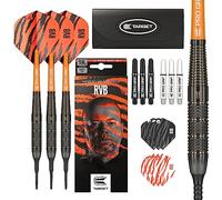 Target Darts Raymond van Barneveld RVB - Set di freccette con punta morbida in ottone, 18 g, confezione regalo, include canne per freccette, steli per freccette Pro Grip, alette per freccette, punte e