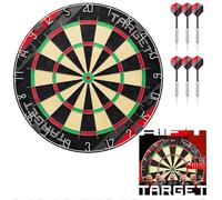 Target Darts Rift Bersaglio Set | Bersaglio per Freccette con Punta in Acciaio | Include Due Set di Freccette da 17G | Set Completo per Principianti | Include 1 Mese di App DartCounter