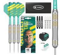 Target Darts Rob Cross 22G Brass Steel Tip Darts Set - Set di Freccette di Tensione, Rob Cross Player Edition, Kit Completo di Freccette con Punta in Acciaio, Portafoglio di conservazione Incluso