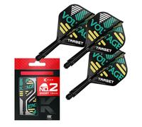 Target Darts Rob Cross K Flex Voli e Sistema di Alberi, No.2| Confezione da 3 Kflex all in One Flights, Accessori per Freccette Player Edition | K-Flex Dart Attacco Manubrio Corto/Intermedio/Medio