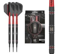 Target Darts Scope Soft Tip Darts, 90% Tungsten Dart Set, Barrel 10-20G | Freccette Rosse e Nere, Set di Freccette con Punte Pixel, Freccette elettroniche, Freccette con Punta Morbida