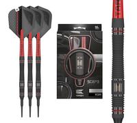 Target Darts Scope Soft Tip Darts, 90% Tungsten Dart Set | Freccette Rosse e Nere, Set di Freccette con Punte Pixel, Freccette elettroniche, Freccette con Punta Morbida | Canna 10/11-18G/19G/20G/21G