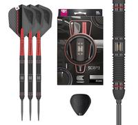 Target Darts Scope Steel Tip Swiss Point Darts, 90% Tungsten Dart Set, Barrel 01-22G | Steel Tip Dart Sets, Red & Black Darts, Professional Dart Set with Swiss Points & Tool