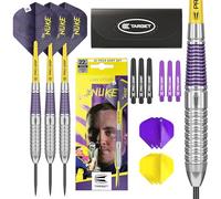 Target Darts Set di Freccette con Punta in Acciaio Luke Littler Brass - Freccette con Punta in Acciaio 22G, Set di Freccette The Nuke Player Edition, Voli, Astine e Custodia per Freccette Incluse