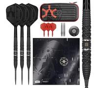 Target Darts Star Wars Darth Vader 95% Tungsteno Punta in Acciaio Freccette, 22G/24G/26G | Punte Black Swiss Storm, Aste e Alette K-Flex N. 2/N. 6 Rosse e Nere, Portachiavi Premium Swiss e Takoma