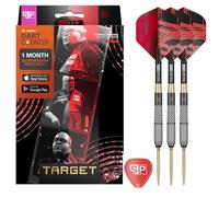 Target Darts Stephen Bunting G5 Void Punta in Acciaio Swiss Point Freccette, 22G | 95% Tungsteno Freccette Set, Player Edition Nero e Oro, PRO Grip Alberi e Alette N. 2, Incluso SP Tool