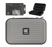 TARGET Darts Takoma - Portafoglio XL per freccette, contiene 6 freccette, custodia protettiva in EVA con doppia chiusura a cerniera, accessori professionali per freccette, Grigio, Organizer per borse