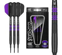 TARGET Freccette Vapor 8 Nero Viola 18G 80% tungsteno Set Freccette Punta Morbida, 100447