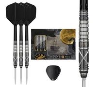 Target Japan Black Marque Chaos 2.0 Swiss Point con Punta in Acciaio Freccette e Kflex, 23G | Set di Freccette al 90% Tungsteno, Alette e Aste K-Flex, Punte Swiss Nano, Giocatore Leonard Chai