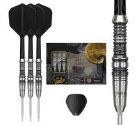 Target Japan Black Marque Heracles Punta in Acciaio Freccette con Kflex 23G | 90% Tungsteno Freccette Set, K-Flex Voli e Alberi N. 6, Nano Svizzero Punto Suggerimenti, Daniel Chen