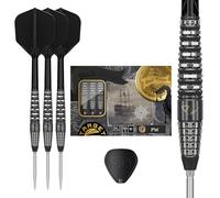 Target Japan BLACK MARQUE LITE PW 90% SP ACCIAIO TIP Freccette Tan Puai Way | 90% Tungsteno K-Flex Punta Dart Set 21G | K-Flex No.6 Forma Alette e Aste, SWISS SILVER NANO POINT 30MM (PW Light)