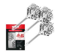 Target Japan Diamond Sistema di Alette Asta per Freccette K Flex, No.6 | Confezione da 3 Kflex all in One Flight, Player Edition Kosuzu Iwao Accessori Freccette | K-Flex Dart STEM - Medio (33mm)