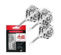 Target Japan Diamond Sistema di Alette Asta per Freccette K Flex, No.6 | Confezione da 3 Kflex all in One Flight, Player Edition Kosuzu Iwao Accessori Freccette | K-Flex Dart STEM - Corto (19mm)