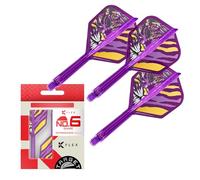 Target Japan Endeavour K Flex Freccette Alette e Aste Sistema, No.2/No.6 | Pack of 3 Kflex Tutto in Uno Volo, Player Edizione Kasumi Freccettes Accessori | K-Flex Dart Stelo - Corto/Intermedio/Medio