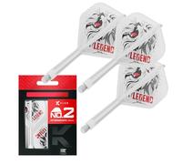 Target Japan K Flex Sistema di Alette e Aste per Freccette, No.2 | Confezione da 3 Kflex all in One Flight, Bianco Paul LIM Accessori Freccette | K-Flex Dart STEM - Intermedio (26mm)