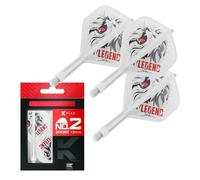 Target Japan K Flex Sistema di Alette e Aste per Freccette, No.2 | Confezione da 3 Kflex all in One Flight, Bianco Paul LIM Accessori Freccette | K-Flex Dart STEM - Corto (19mm)