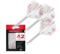 Target Japan K-Flex Smash Clear Integrati Voli e Alberi, N. 2Standard - Moyen (33mm) | K Flex Junya Koikawa, Disegno Drago e Fiore, Confezione da 3 KFlex, Accessori Professionali per Freccette