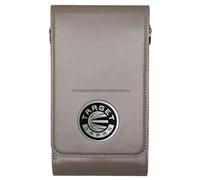 Target Japan Milli Case | Porta Freccette in Acciaio e Punta Morbida Realizzato in Vera Pelle | 1 Set Completo Freccette e Accessori | Porta Freccette con Tasche Chiusura Zip, Porta Alette | Grigio