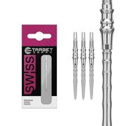 Target Japan Premium Swiss Punti, Set di 3 Punte 30MM - Argento | Punte per Freccette, Punte di Ricambio, Accessori Professionali per Freccette