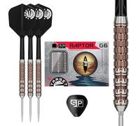 Target Japan Prime Series Raptor G6 Freccette con Punta in Acciaio e Kflex, 24G | Set di Freccette al 90% in Tungsteno, Alette Aste K-Flex N. 6, Punte Nano Swiss, Giocatore George Nishitani Gen 6