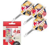 Target Japan Prime Series Zenith K Flex Freccette Alette e Aste Sistema, No.6 (Corto, 19mm) | Confezione da 3 Kflex Tutto in Uno Alette, Ching Ho Tung Accessori | K-Flex Freccettes