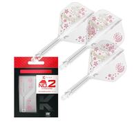 Target Japan K-Flex Smash Clear Integrati Voli e Alberi, N. 2Standard - Intermedio (26mm) | K Flex Junya Koikawa, Disegno Drago e Fiore, Confezione da 3 KFlex, Accessori Professionali per Freccette
