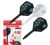 Target Japan Zenith K Flex Freccette Voli e Alberi Sistema, N. 6 | Confezione da 3 Kflex Tutto in Uno Volo, Player Edizione Tung Suk Freccettes Accessori | K-Flex Stelo - Medio (33mm)