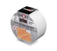 TARGET Nastro antiscivolo adesivo, sicurezza scale rampe | per interni ed esterni, anti caduta (trasparente, 5 m x 50 mm)