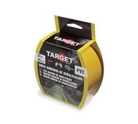 TARGET - Nastro di segnalazione adesivo, 33 m | per marcatura di pavimenti e oggetti, avviso di sicurezza (Giallo, 33 M X 50 mm)