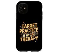 Target Practice Is My Therapy Archery Bow Arrow Custodia per iPhone 11