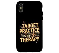 Target Practice Is My Therapy Archery Bow Arrow Custodia per iPhone X/XS