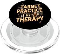 Target Practice Is My Therapy Archery Bow Arrow PopSockets PopGrip per MagSafe