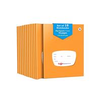 TARGET PUBLICATIONS Big Square - Quaderni a righe, 9 mm, 76 pagine, copertina rigida marrone, 15,5 x 19 cm circa, per esercizi matematici, confezione da 18 quaderni GSM 57