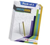 TARGET PUBLICATIONS Quaderni per la scuola, formato A4, 32 pagine, fogli a quadretti da 1 cm, per matematica, confezione da 3