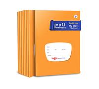 TARGET PUBLICATIONS Quaderni piccoli a due righe | Libri per copia a doppia riga | 172 pagine in ogni libro | 18 cm x 24 cm circa | copertina marrone | Combo di 12 | GSM 57
