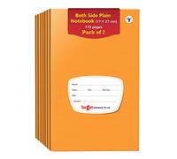 TARGET PUBLICATIONS Quaderni piccoli, copia bianca su entrambi i lati, 172 pagine senza righe, copertina marrone morbida, dimensioni: 17 cm x 27 cm circa, libro bianco, confezione da 7 quaderni, GSM