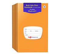 TARGET PUBLICATIONS Quaderni piccoli, copia bianca su entrambi i lati, 76 pagine senza righe, copertina marrone morbida, dimensioni: 17 cm x 27 cm circa, libro bianco, confezione da 7 quaderni, GSM 58