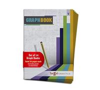 TARGET PUBLICATIONS WOODSNIPE - Quaderni a quadretti per scuola, formato A4, con copertina marrone, 56 pagine, fogli a quadretti da 1 cm, per matematica, set di 14 copie a grafici