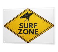 Targhe Cartello Targa in Metallo Decorazione della Parete Nostalgico Zona del surf