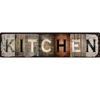 Targhe da cucina in metallo retrò vintage per la decorazione della casa, eleganti targhe artistiche da parete, regalo ideale per casa, bagno, cucina e decorazione da parete gotica in ogni stanza, 40,6